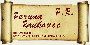 Peruna Rauković vizit kartica